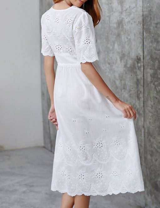 Original design of new women’s embroidered Bohemian stitching lace maxi ...